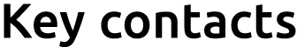 Key contacts