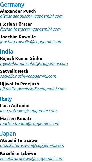 Germany Alexander Pusch alexander.pusch@capgemini.com Florian F rster florian.foerster@capgemini.com Joachim Rawolle ...